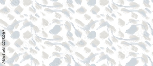 Seamless abstract textured pattern. Simple background with grey, blue, white texture. Digital brush strokes. Lines, stains. Design for textile fabrics, wrapping paper, background, wallpaper, cover.