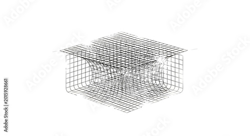 Abstract 3D Wireframe Grid Structure