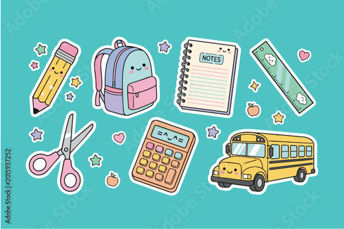 Cute back to scholl Sticker Pack