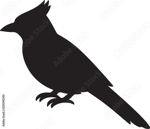 Elegant green jay bird vector illustration with clean lines