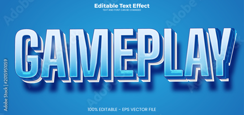 Photography gameplay editable text effect in modern trend style