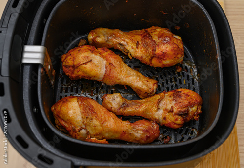 Billede på lærred Dietetic nutrition baked chicken in an air fryer