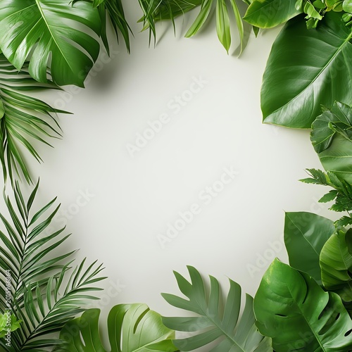 Vibrant green foliage on a neutral background.