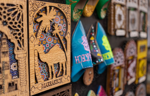 Photos Traditional Moroccan Handicrafts and Colorful Souvenirs in a Marrakech Souk