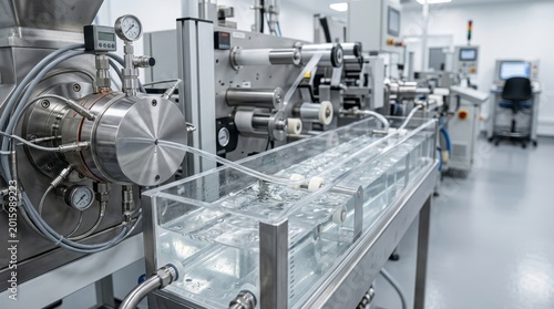 Industrial extrusion machine for plastic or medical tubing production
