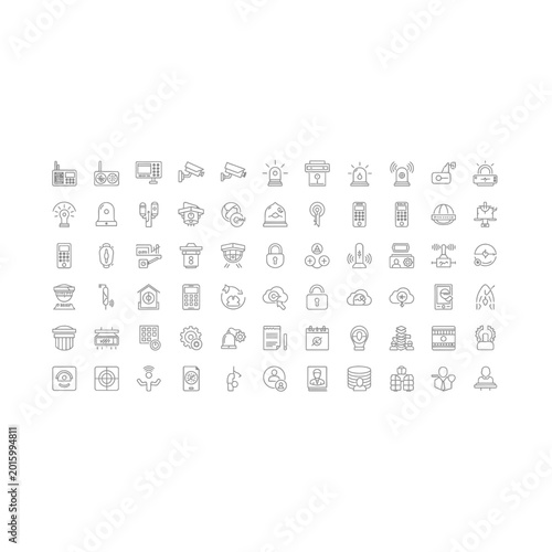 General purpose universal icon set for web and digital interfaces with interface