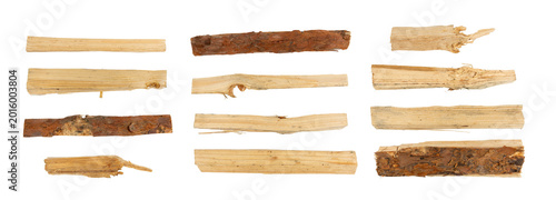 Firewood pile isolated, cut logs stack