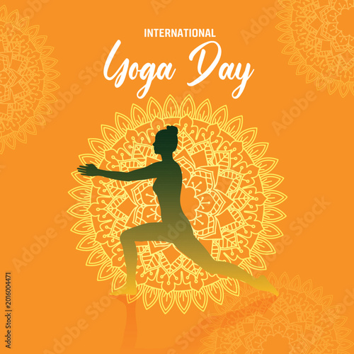 Healthy Lifestyle Yoga Day Promotion Template