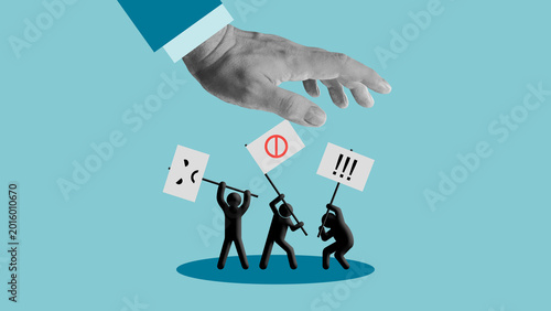 Photos Government Suppression and Protest Control, Freedom of Speech Restrictions, Civi
