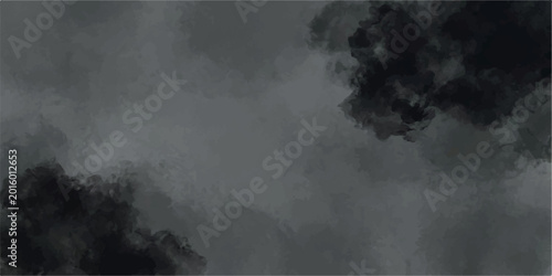 Cuadro en lienzo An abstract, grayscale painting capturing an ominous, cloudy sky with dark, billowy smoke, evoking a sense of foreboding and unease