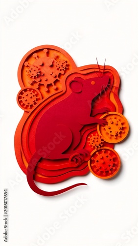 illustration of rats and viruses that can infect humans
