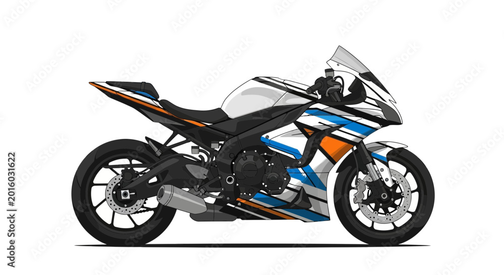 Obraz premium Sport Motorcycle Illustration