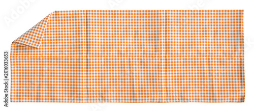 Yellow checkerboard pattern of placemat cloth for  background.Perfect for food and drink menu