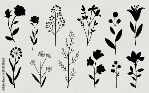 Botanical silhouettes