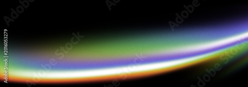 Vibrant Rainbow Wide Wave Light Leak with Retro Grainy Texture for Creative Overlays
