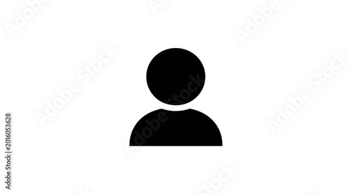 A simple black silhouette of a person's head and shoulders against a white background, representing a user or profile.