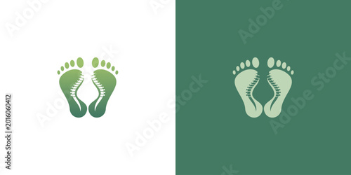 Bild auf Leinwand Creative foot care logo design with modern concept premium vector