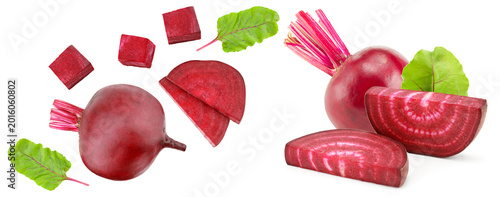 beetroot isolated on white background. clipping path