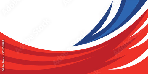 Abstract Dynamic Racing Stripe Background with Red and Blue Swoosh Shapes for Sports Livery and Vehicle Graphics