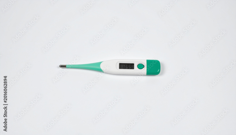 Obraz premium Digital Thermometer on White Background 1.