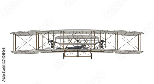 Foto Vintage airplane model on display.