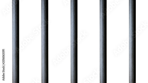 Photos Dark metallic prison bars, isolated on transparent background