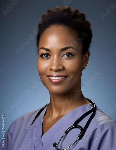 Compassionate Black Female Healthcare Professional Headshot