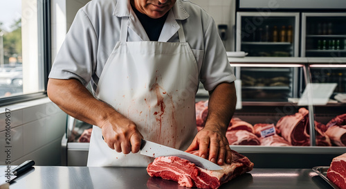 chef preparing meat