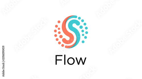 This logo represents flow and dynamism, using vibrant colors and modern design, perfect for companies emphasizing creativity and movement in their branding.