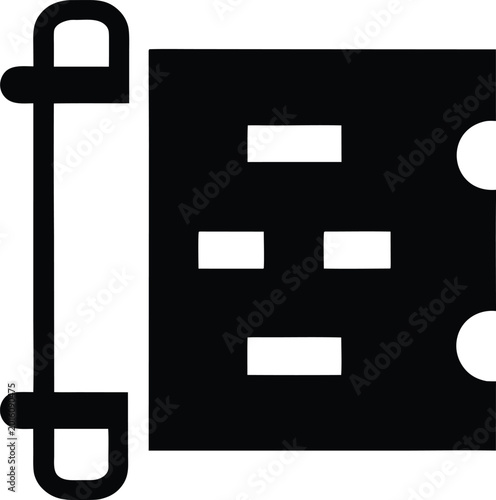 Bilde på lerret vellum codex with clasp silhouette vector illustration on transparent background