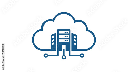 Sleek and vivid cloud computing vector icon illustration for technology and digital innovation projects featuring a clean flat design for data storage network connection and internet service