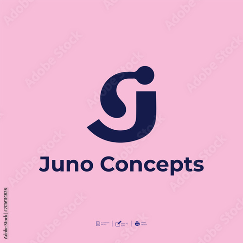Sumaiya Logo Loft – Juno Concepts Modern Logo Template – Editable EPS for Space, Tech or Creative Agency