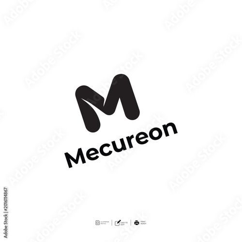 Sumaiya Logo Loft – Mecureon Modern Logo Template – Editable EPS for Tech, Security or Software Brand