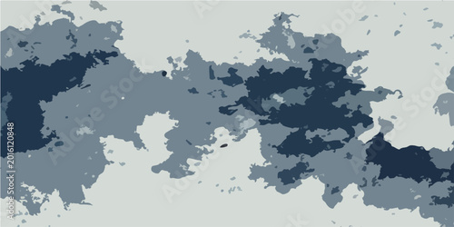Tableau sur toile Vector Abstract watercolor painting of dark blue and gray organic shapes and cloudy texture against white background with artistic concept of shades and layers
