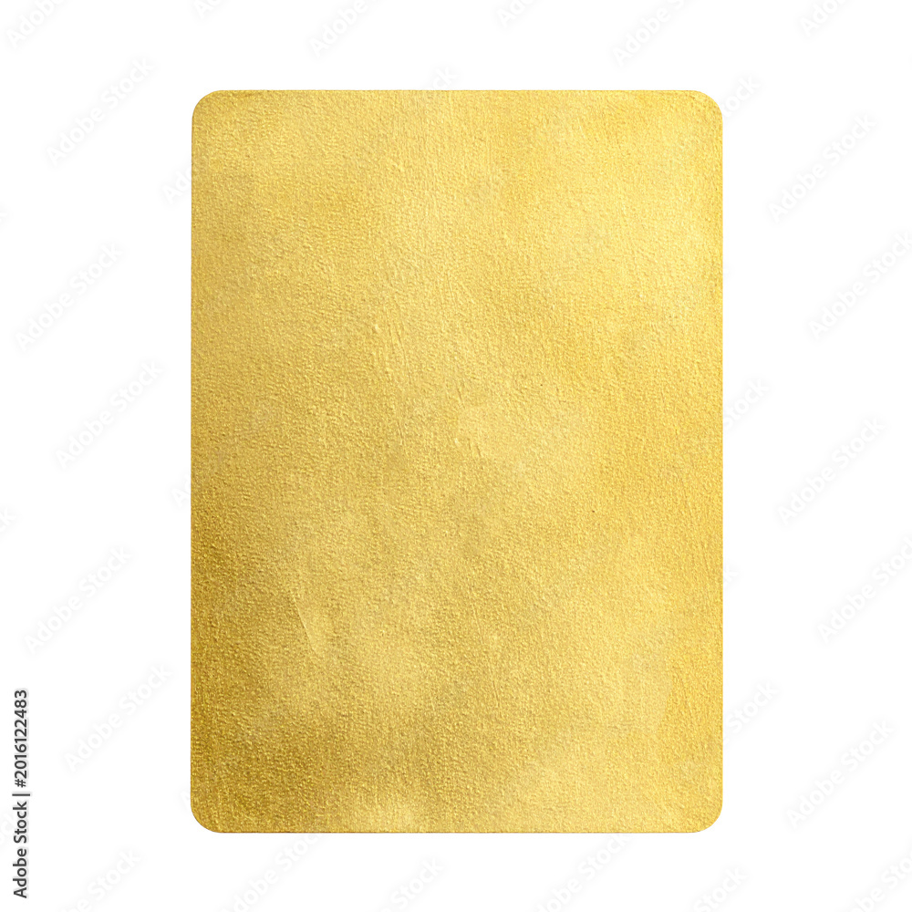 Fototapeta premium Rectangular vertical golden texture card mockup with subtle grain effect and rounded corners