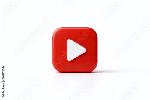 Free Download Red square with white play button - GFXLoad