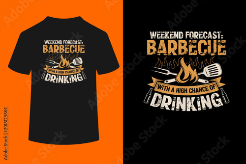 Funny BBQ Grill Chef Grilling Master Barbecue Lover BBQ T-Shirt
