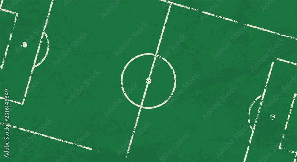 Fototapeta premium Diagonal football field background with vintage grunge texture
