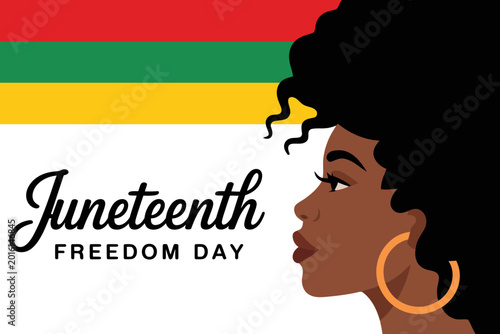 Tableau sur toile Juneteenth Freedom Day celebration banner