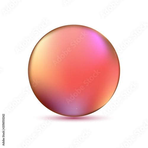 Sphere, ball with purple gradient and shadow	