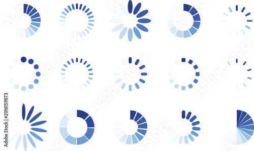 Obraz na plátně Circular loading spinner collection