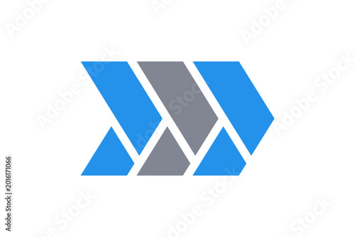 unique modern arrow direction icon blue grey