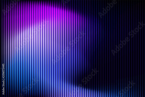 Abstract purple neon gradient background with glowing vertical lines, futuristic digital light texture, vibrant cyber wave pattern, modern luminous wallpaper design for technology, innovation