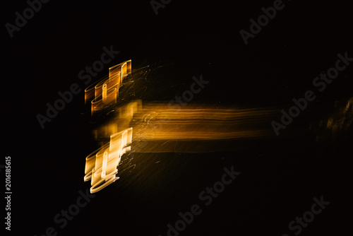 Принти на полотні Abstract Horizontal Light Trail