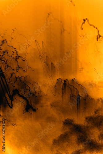 Obraz na płótnie Waves of Energy in Shades of Orange