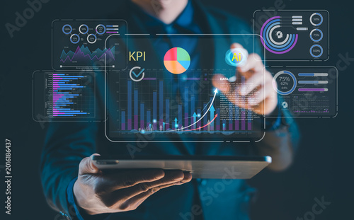AI Powered KPI Analytics Dashboard with Business Intelligence, Data Visualization and Predictive Growth Technology