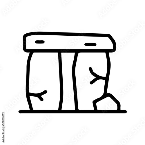 Billede på lærred Prehistoric Stone Icon