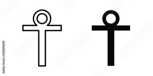 Canvastavla Ankh icon vector design concept in black color