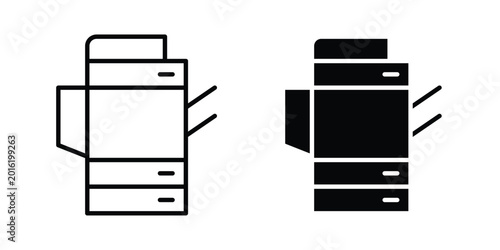 Photos Copier icon vector design concept in black color