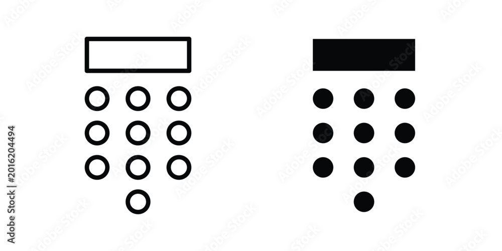 Fotografie Pin code icon vector design concept in black color